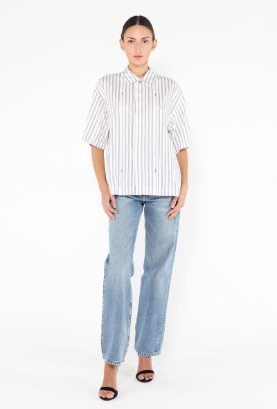 Jacquemus 2024 La Chemise Manches Courte Striped Shirt - 2