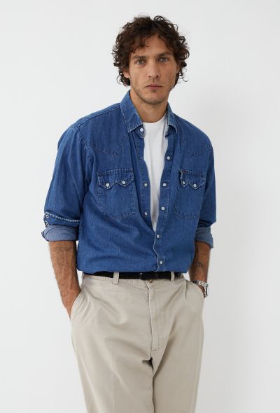 Men's Vintage '80s Sawtooth Pocket Denim Shirt - 2 Men's Vintage '80s Sawtooth Pocket Denim Shirt - 2