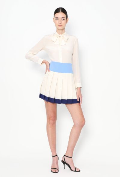 Prada Pleated Silk Lavallière Dress - 1