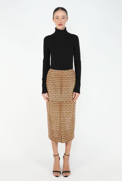 Céline Vintage Triomphe Pony Hair Skirt - 1