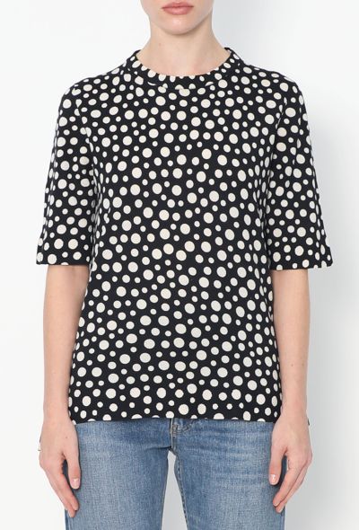 Louis Vuitton 2012 x Yayoi Kusama Polka Black Dot Knit Top - 1 Louis Vuitton 2012 x Yayoi Kusama Polka Black Dot Knit Top - 1