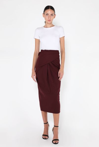 Romeo Gigli Draped Ruched Skirt, 1990s - 2