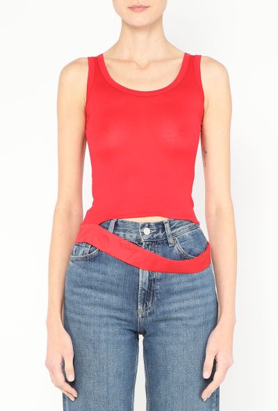 Helmut Lang Rare S/S 1997 Asymmetrical Belted Tank - 1