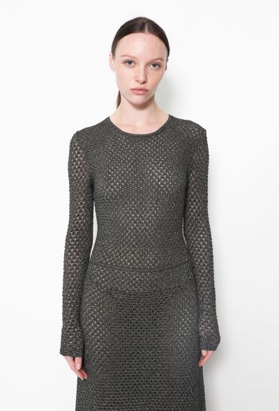                             Metallic Knit Maxi Dress - 2