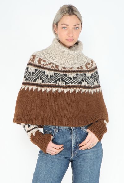 Hermès 2006 Alpaga Knit Poncho & Arm Warmers - 1