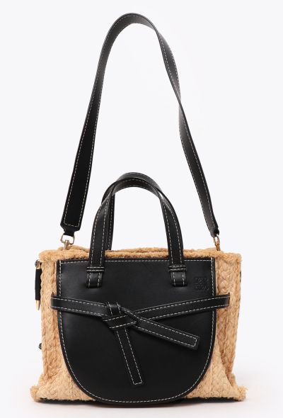 Loewe Small Raffia Gate Top Handle Bag - 2