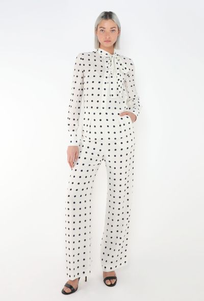 Valentino 2023 Polka Dot Lavallière Jumpsuit - 2