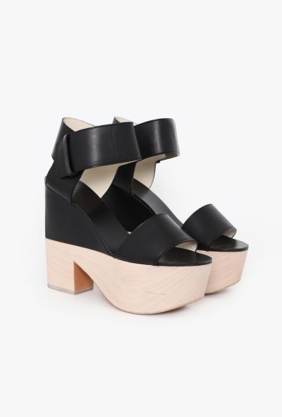 Céline 2012 Leather Split Platform Sandals - 2 Céline 2012 Leather Split Platform Sandals - 2