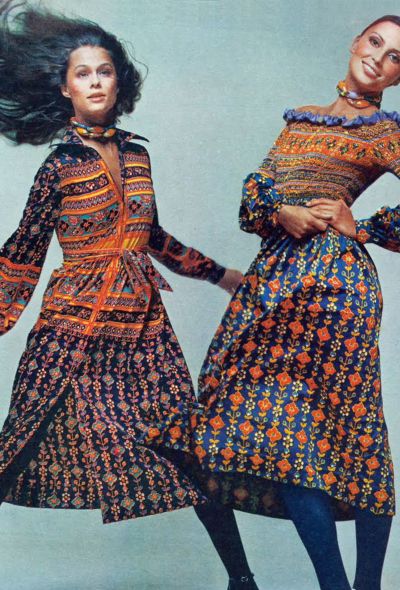 Oscar De La Renta COLLECTOR 1971 Printed Jersey Dress - 2 Oscar De La Renta COLLECTOR 1971 Printed Jersey Dress - 2