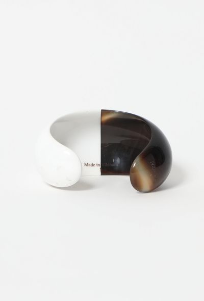                             Bicolor Lacquered Horn Cuff - 2