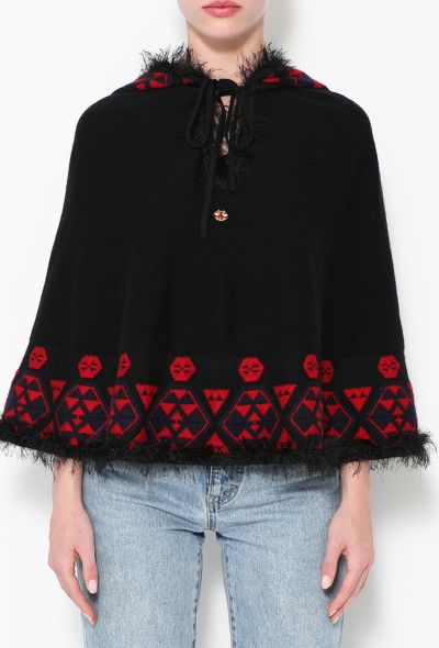                             2009 Cashmere Hooded Poncho - 2