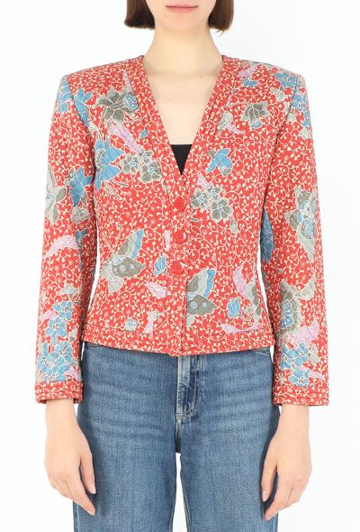 Saint Laurent S/S 1986 Quilted Kimono Jacket - 2