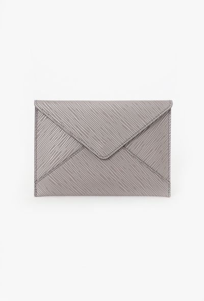Louis Vuitton Matte Grey Epi Envelope Pouch - 1 Louis Vuitton Matte Grey Epi Envelope Pouch - 1