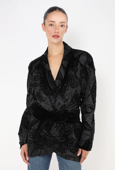Thierry Mugler Rare '90s Devoré Butterfly Blazer - 1