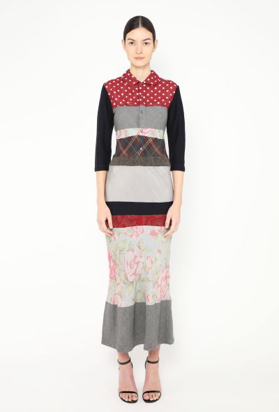 Comme des Garçons 2000 Fluted Patchwork Dress - 1 Comme des Garçons 2000 Fluted Patchwork Dress - 1