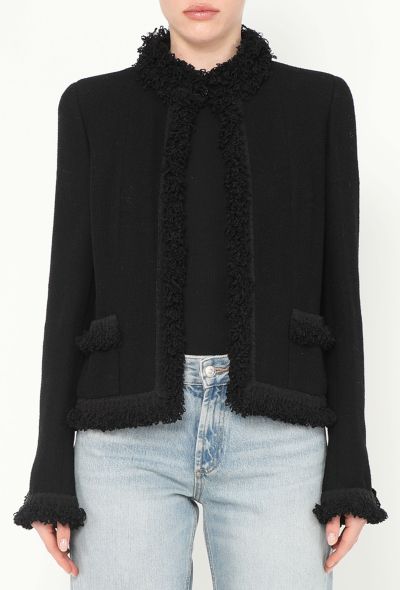 Chanel Woven Bouclé Trim Jacket - 1 Chanel Woven Bouclé Trim Jacket - 1