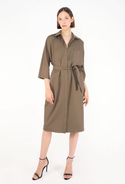 Hermès Twill Belted Shirt Dress - 1