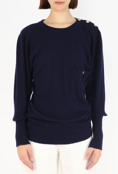Chanel Scottish Cashmere Knit Sweater, 1980s - 2