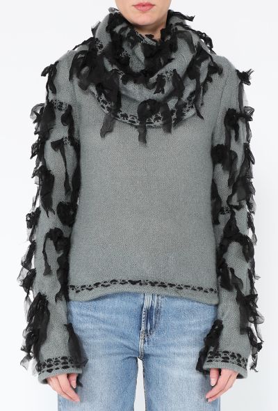 Dior ICONIC F/W 2000 Silk Ribbon Mohair Sweater - 1