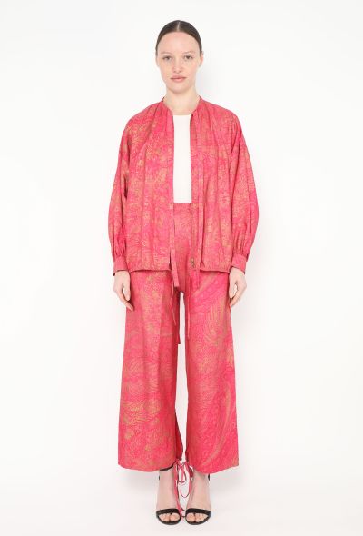 Saint Laurent 1981 Metallic Taffeta Tie Ensemble - 2 Saint Laurent 1981 Metallic Taffeta Tie Ensemble - 2