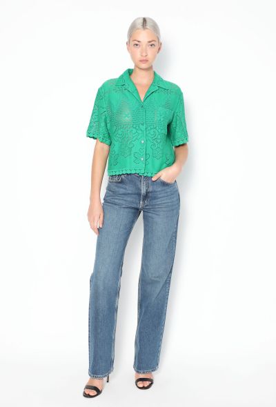Valentino Floral Scalloped Lace Top - 2 Valentino Floral Scalloped Lace Top - 2