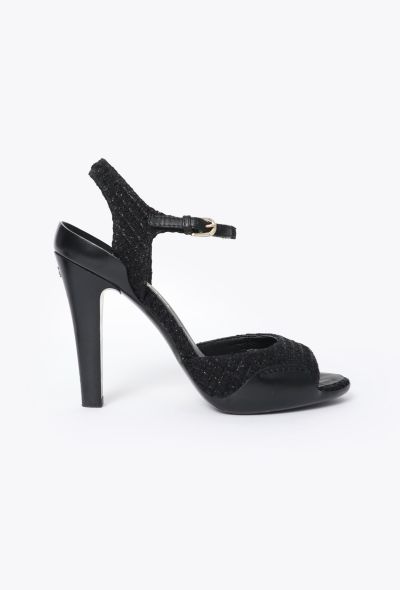 Chanel 2014 Tweed 'CC' Sandals - 1