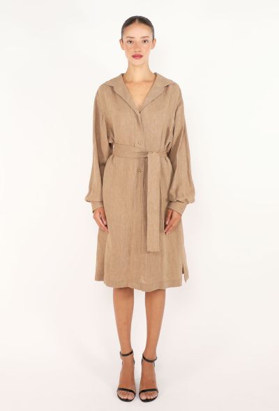 Loro Piana Belted Lora Linen Dress, 2023 - 1