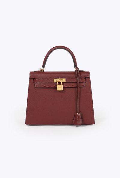 Hermès Rouge H Epsom Kelly Sellier 25 - 1 Hermès Rouge H Epsom Kelly Sellier 25 - 1