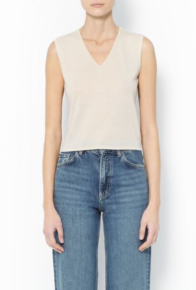 Chanel Sleeveless Cashmere Knit Top - 1