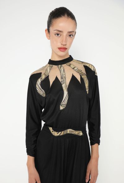'80s Belted Mesh Snake Jumpsuit - 2 '80s Belted Mesh Snake Jumpsuit - 2