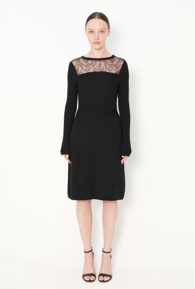 Valentino Ribbed Chevron Lace Dress - 1 Valentino Ribbed Chevron Lace Dress - 1