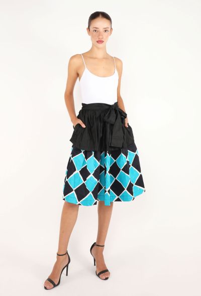 Saint Laurent Harlequin Cotton Skirt, Spring 1983 - 1