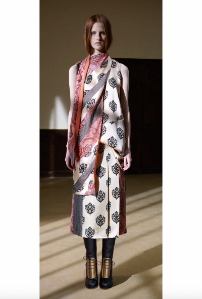 Céline Silk Printed Lavallière Dress, 2013 - 2