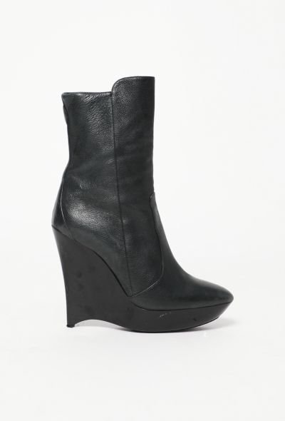 Balenciaga F/W 2004 Leather Wedge Boots - 1 Balenciaga F/W 2004 Leather Wedge Boots - 1