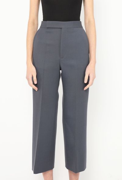 Céline High-Waisted Twill Trousers - 2 Céline High-Waisted Twill Trousers - 2