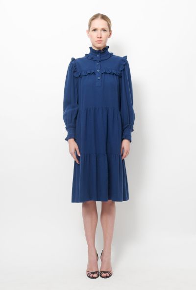                             Early '70s Belted Wool Smock Dress - 2
