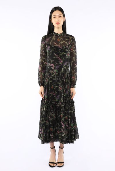Dior Floral Silk Chiffon Dress - 1