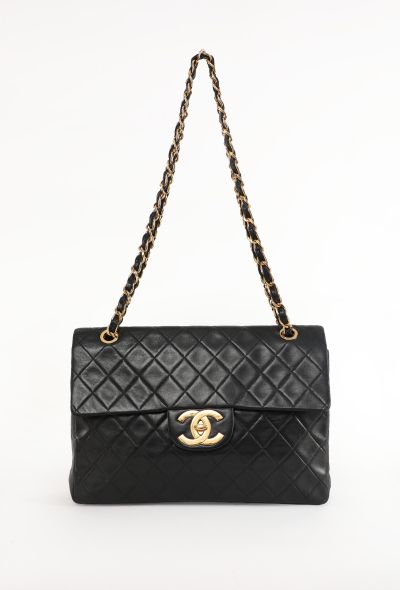 Chanel Vintage Black Jumbo Timeless Bag - 1