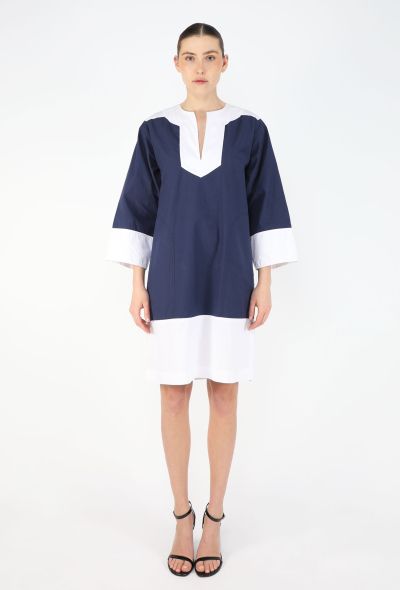 Saint Laurent 1976 Bicolor Cotton Tunic Dress - 1