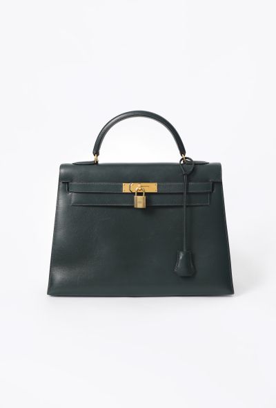 Hermès Vintage Vert Foncé Box Kelly Sellier 32 - 1