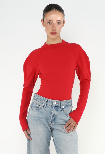 Alaïa Puffed-Sleeve Bodysuit - 1