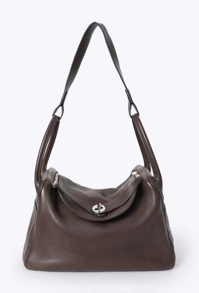 Hermès Chocolat Taurillon Clémence Lindy 30 - 1
