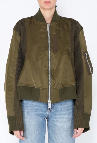 Sacai 2024 Knit Paneled Bomber Jacket - 1