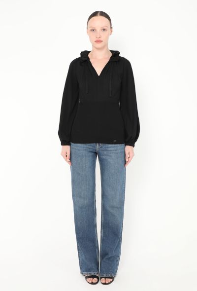 Chanel 2006 Ruffled Trim Cashmere Sweater - 2 Chanel 2006 Ruffled Trim Cashmere Sweater - 2