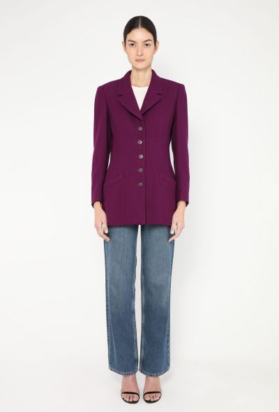 Chanel 1997 Notched Tweed Jacket - 2 Chanel 1997 Notched Tweed Jacket - 2