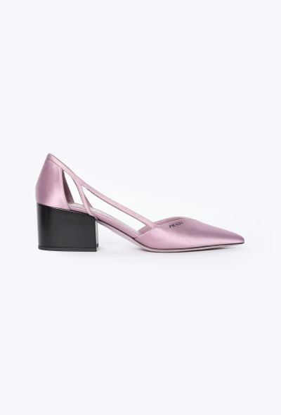 Prada F/W 2024 Cut-Out Satin Heels - 1 Prada F/W 2024 Cut-Out Satin Heels - 1