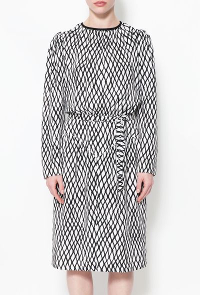                             1980 Graphic Belted Dress - 2