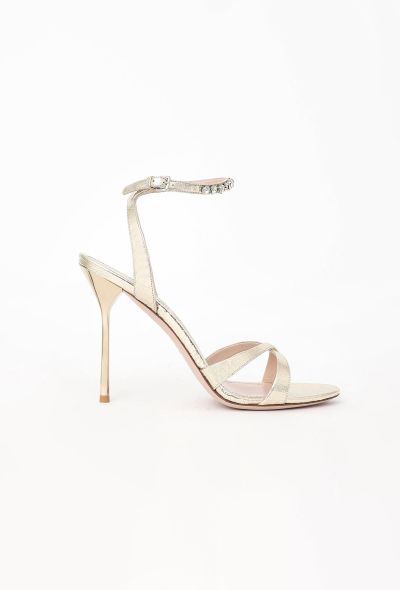 Miu Miu 2019 Metallic Embellished Sandals - 1 Miu Miu 2019 Metallic Embellished Sandals - 1