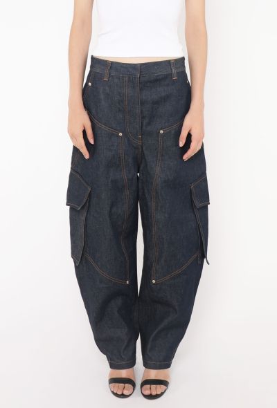 Loewe 2023 Raw Denim Cargo Jeans - 2