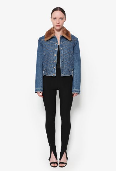                                         2019 Shearling Quilted Denim Jacket-2
